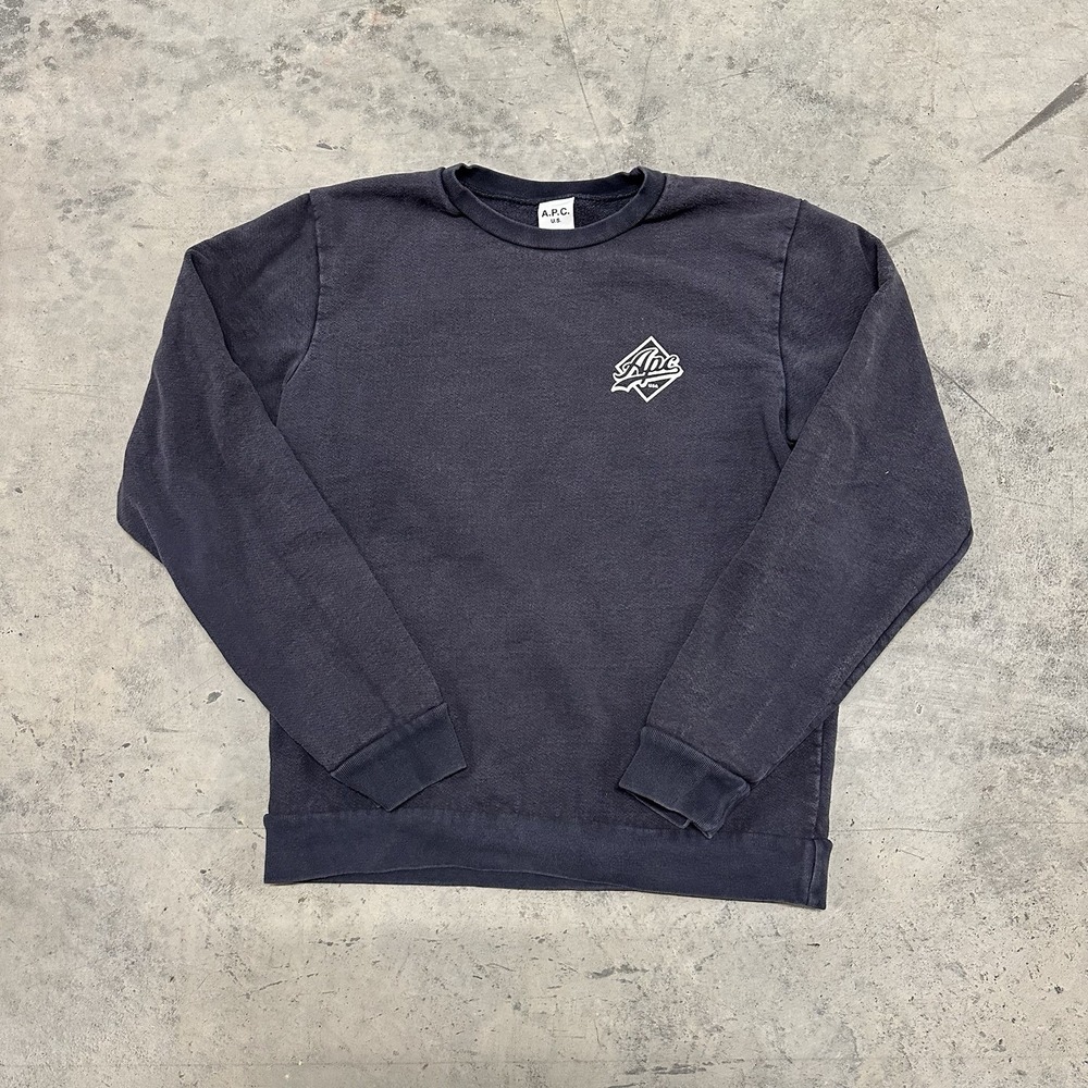 APC U.S. Grey Crewneck Sweatshirt Made In USA Small